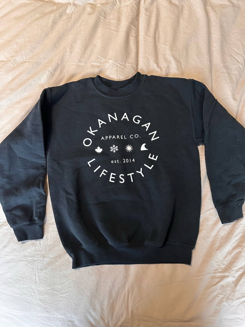 Kids Black Graphic Crewneck Sweatshirt